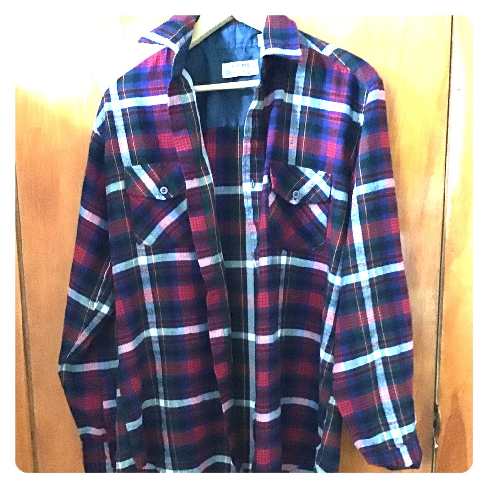 Long leave plaid shirt